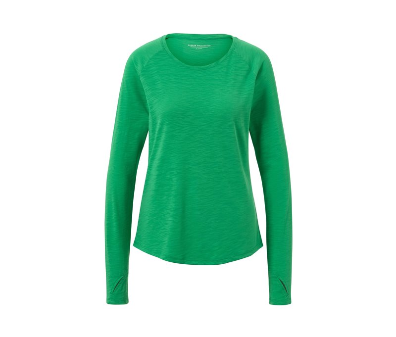 Tchibo - Langarm-Sportshirt - Damen - Gr. L - grün