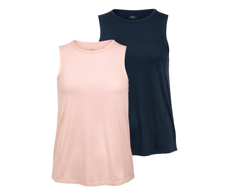 Tchibo - 2 Sporttops - Damen - Gr. S - blau