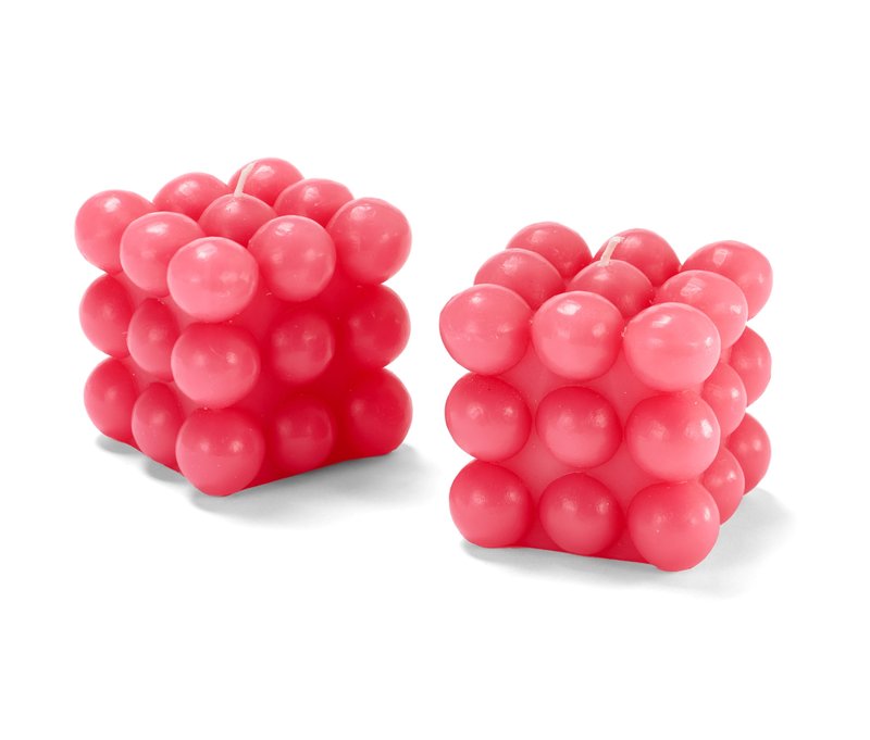 Tchibo - 2 Bubble-Kerzen - pink