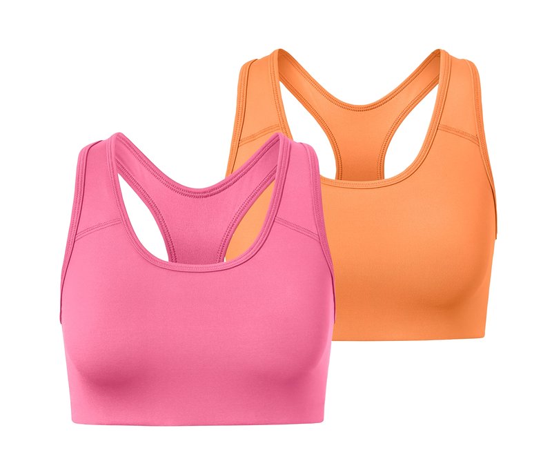 Tchibo - 2 Sport-BHs - Damen - Gr. S - pink