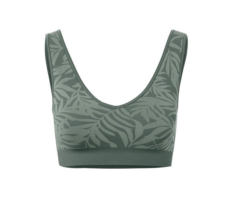 Tchibo - Seamless-Sport-BH - Damen - Gr. S - grün/jacquard
