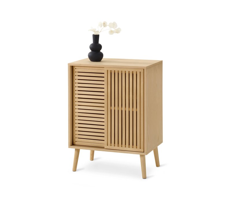 Tchibo - Kommode - 60x40x80cm - braun - Eschenholzfurnier / Eschen-Massivholz