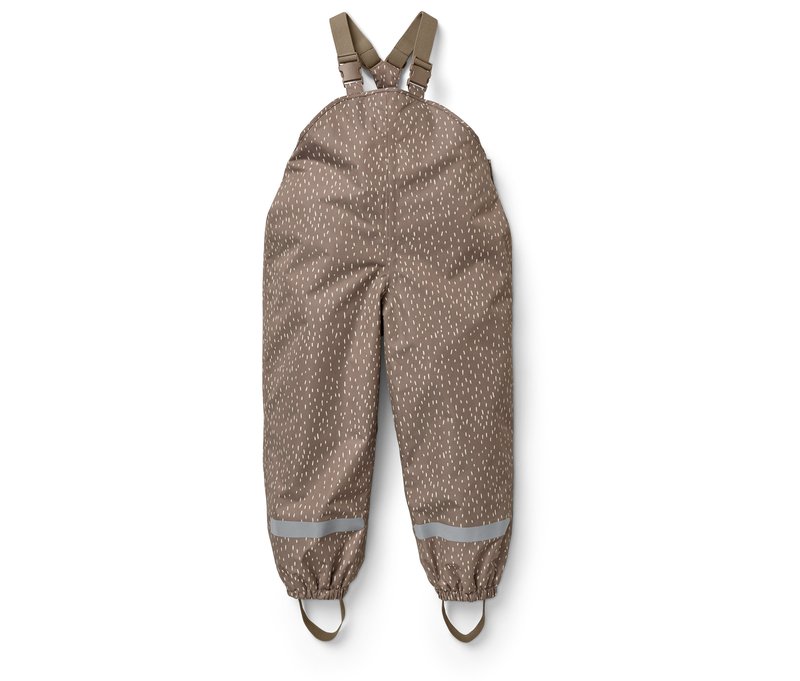 Tchibo - Kinder Thermo-Regenhose mit Fleecefutter - Herren - Gr. 98/104 - hellbraun/print