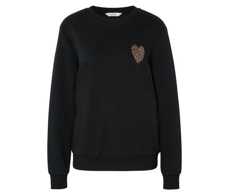 Tchibo - Sweatshirt mit Print - Damen - Gr. XL - schwarz/print