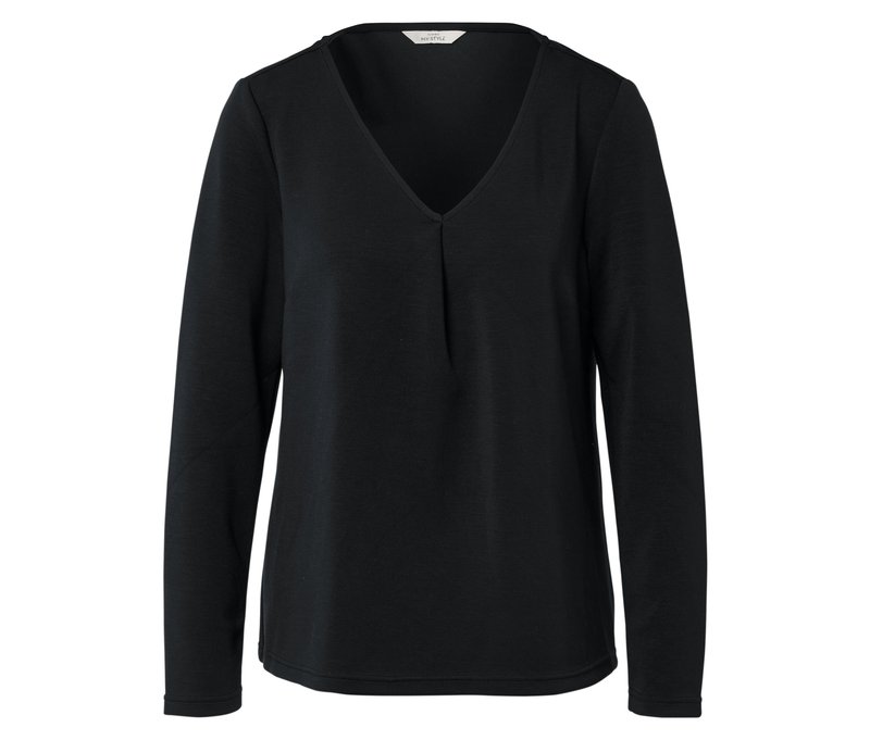 Tchibo - Blusenshirt aus Modal-Mix - Damen - Gr. XL - schwarz