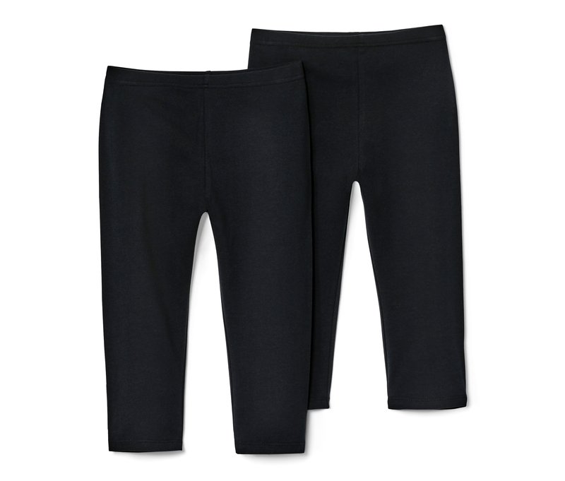 Tchibo - 2 Kinder-3/4-Leggings - Gr. 134/140 - schwarz