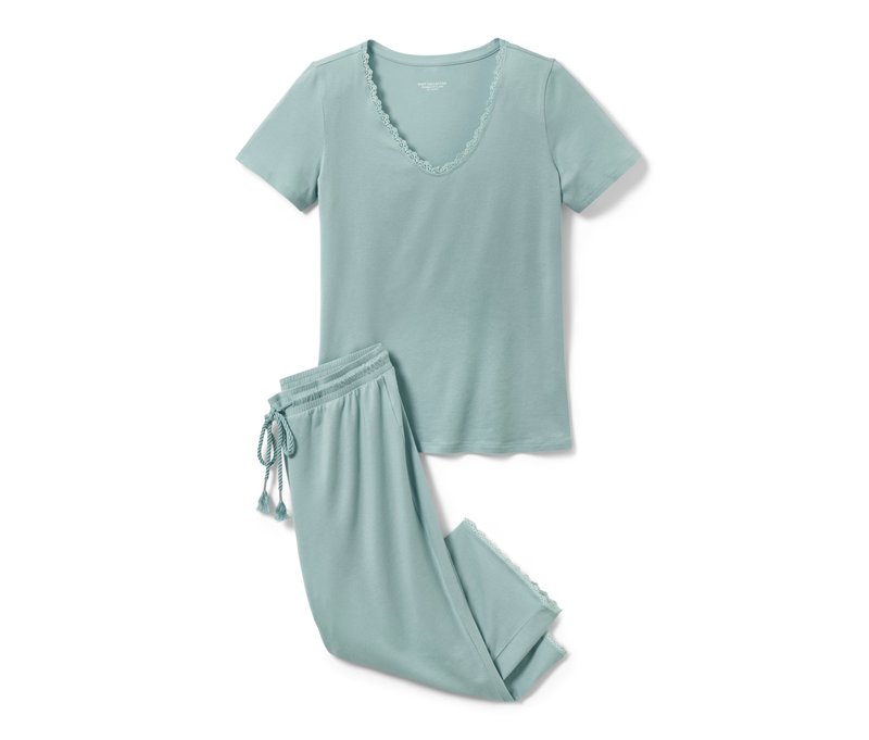 Tchibo - 3/4-Pyjama - Damen - Gr. L - blau