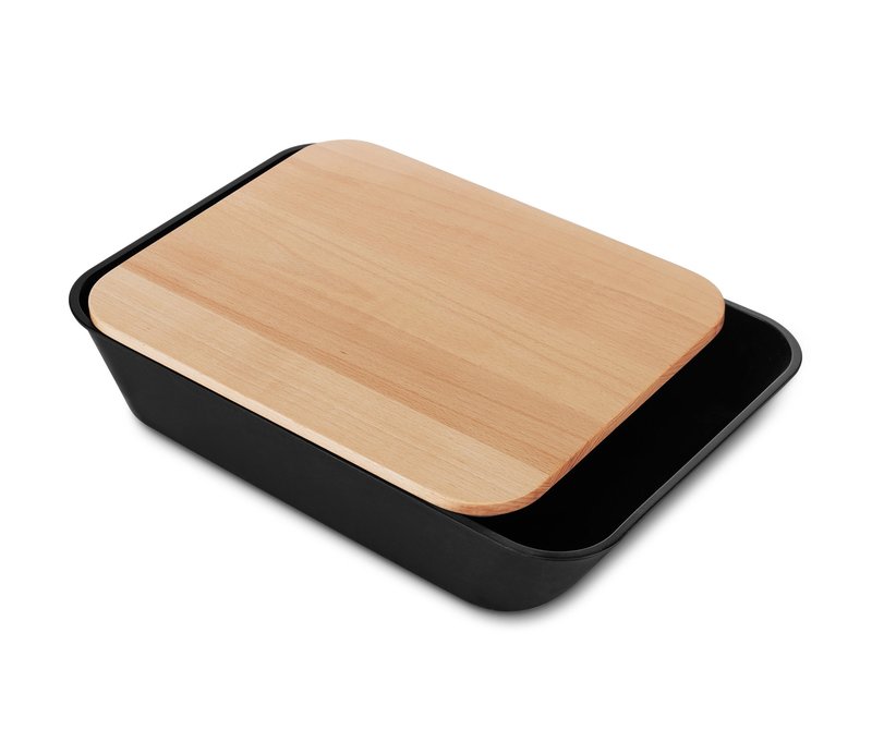 Tchibo - Holz-Schneidebrett - schwarz