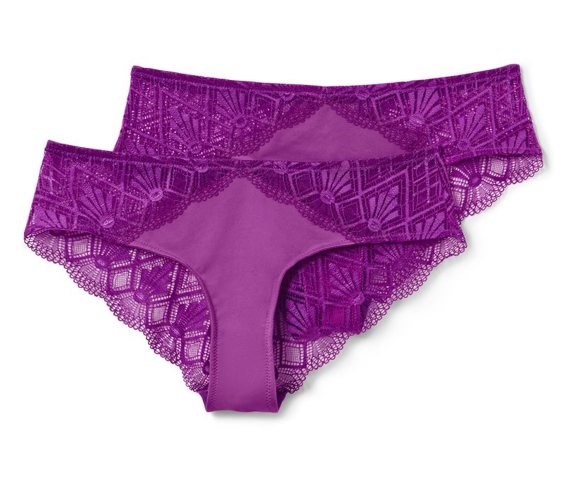 Tchibo - 2 Brazilslips - Damen - Gr. L - lila