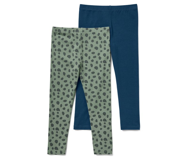 Tchibo - 2 Kinder-Leggings - Unisex - Gr. 122/128 - dunkelblau/print