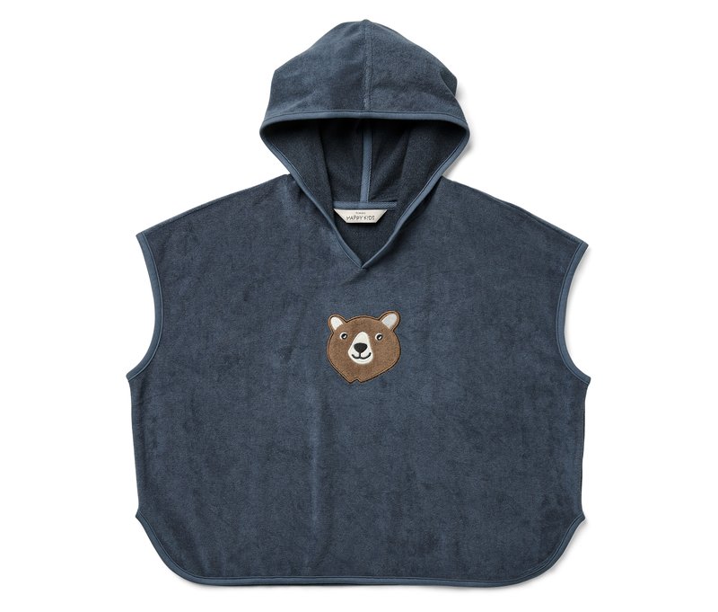 Tchibo - Kinder-Frottierponcho - Unisex - Gr. 110/116 - dunkelblau