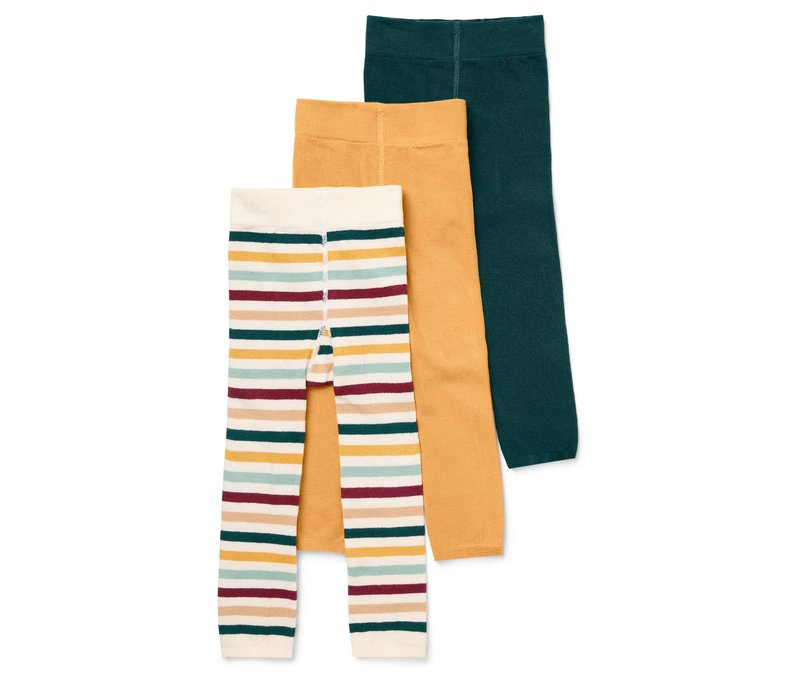 Tchibo - 3 Kinder-Strickleggings - Unisex - Gr. 98/104 - dunkelgrün