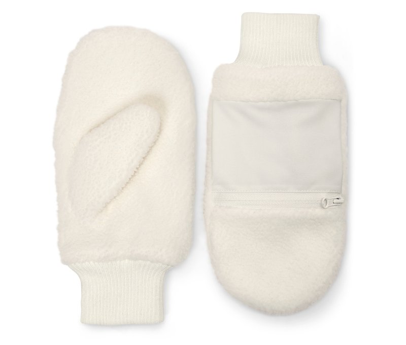 Tchibo - Teddy-Fäustlinge - Unisex - Gr. 7,5 - creme