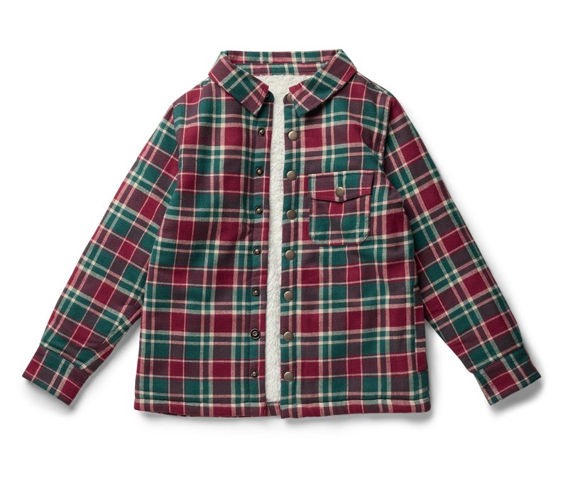 Tchibo - Kinder-Flanelljacke - Unisex - Gr. 86/92 - creme/kariert