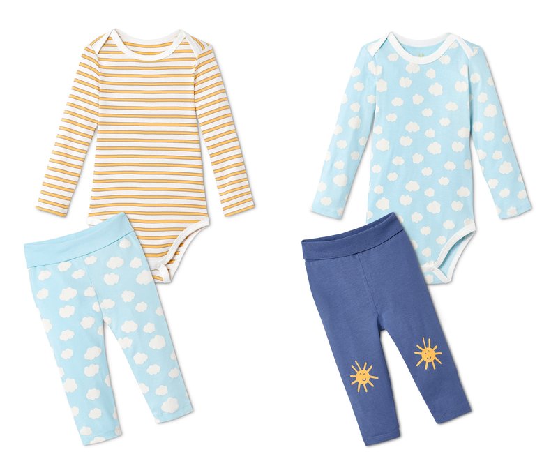 Tchibo - 4-teiliges Baby-Set aus Bio-Baumwolle - Unisex - Gr. 86/92 - blau