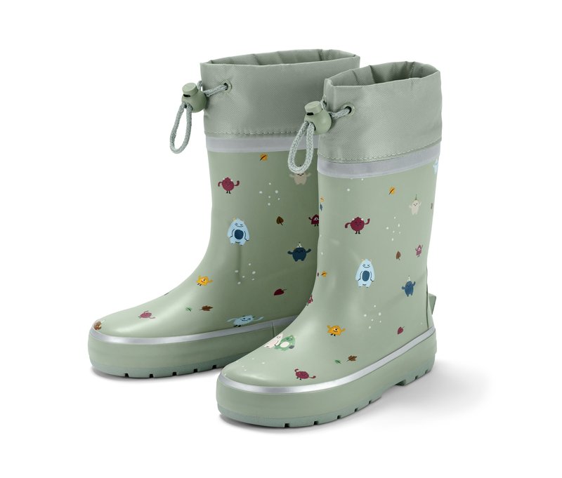 Tchibo - Gummistiefel mit Monsterprint - Unisex - Gr. 24-25 - grün/print