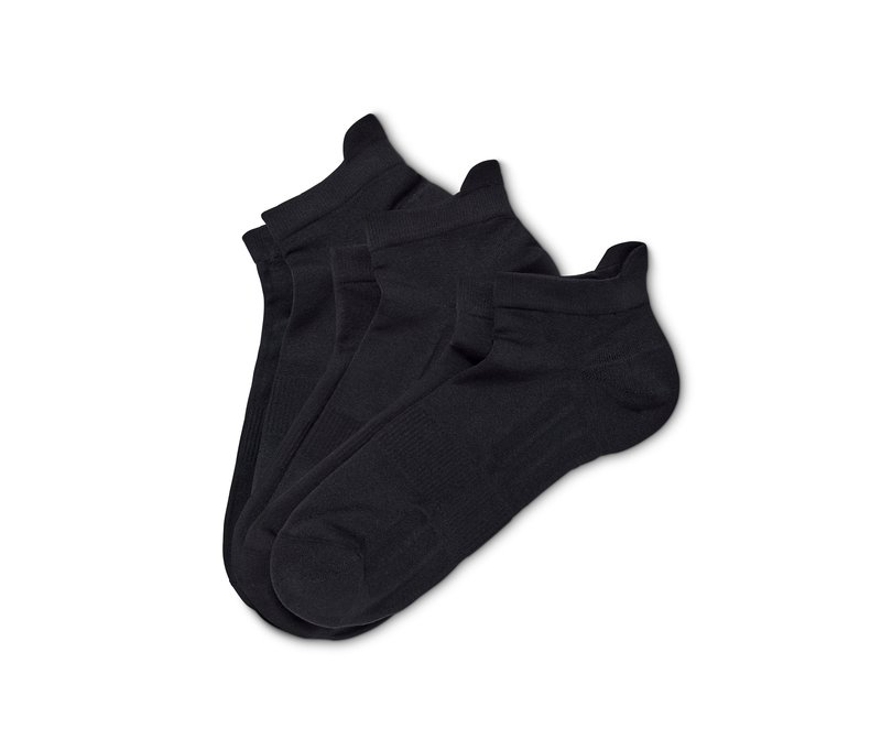 Tchibo - 3 Paar Unisex-Profi-Laufsocken - Unisex - Gr. 39-42 - schwarz