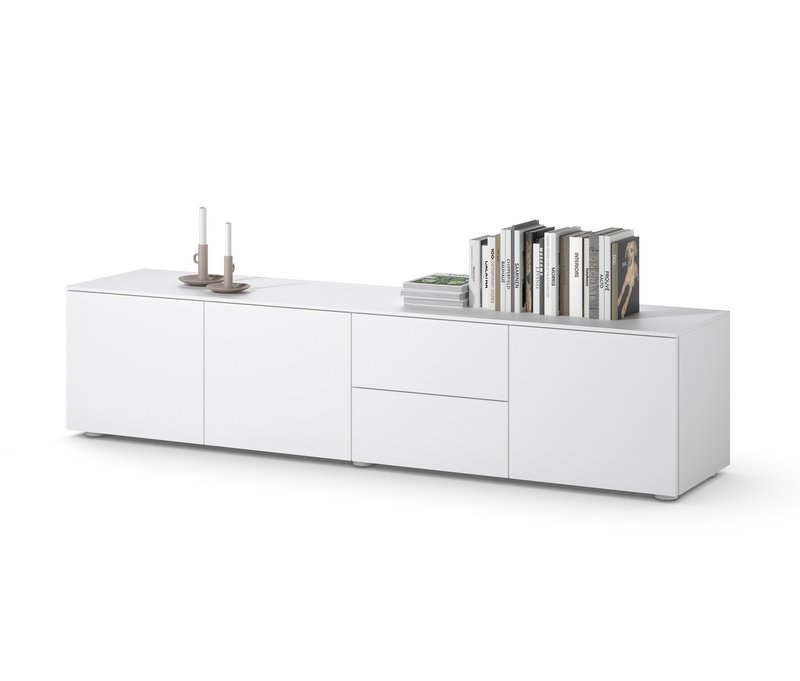 Tchibo - Lowboard - 176x40,5x41,5cm - weiß - Holz / Kunststoff