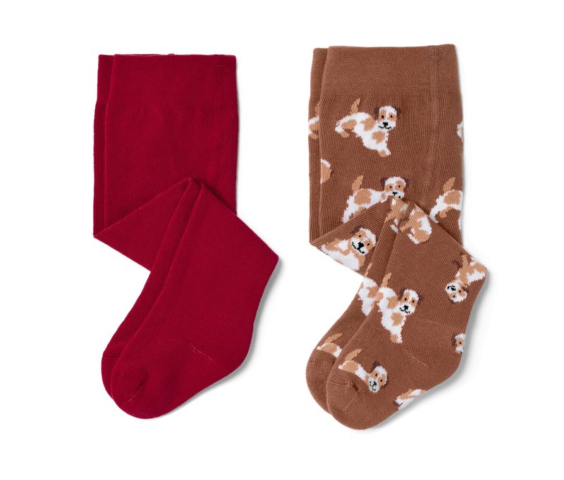 Tchibo - 2 Paar Baby-Strumpfhosen - Unisex - Gr. 98/104 - rot
