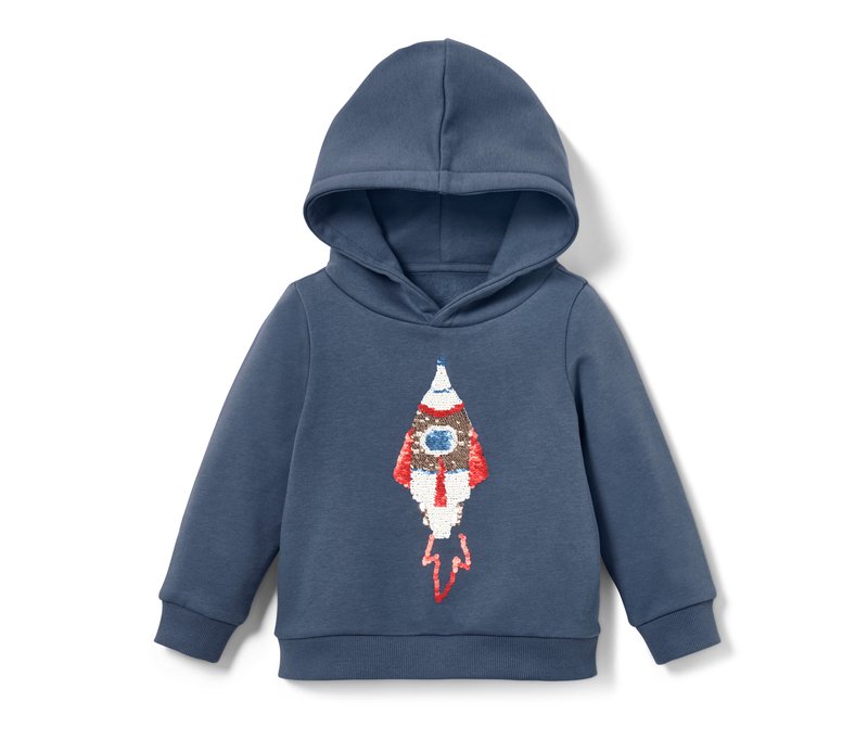Tchibo - Kinder-Sweatshirt mit Wendepailletten - Unisex - Gr. 98/104 - blau