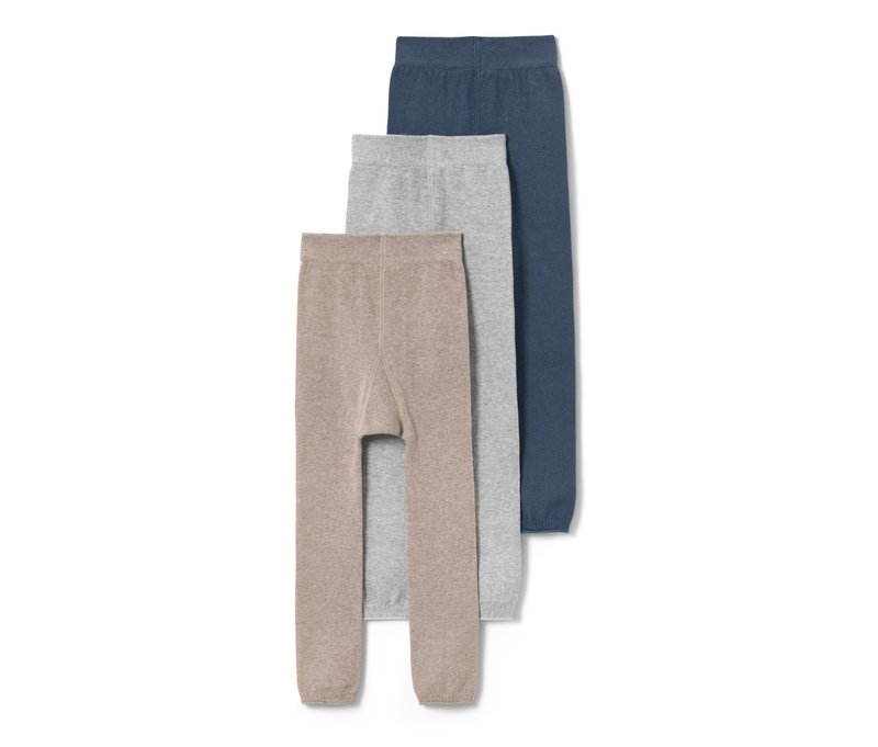 Tchibo - 3 Kinder-Strickleggings - Unisex - Gr. 122/128 - blau