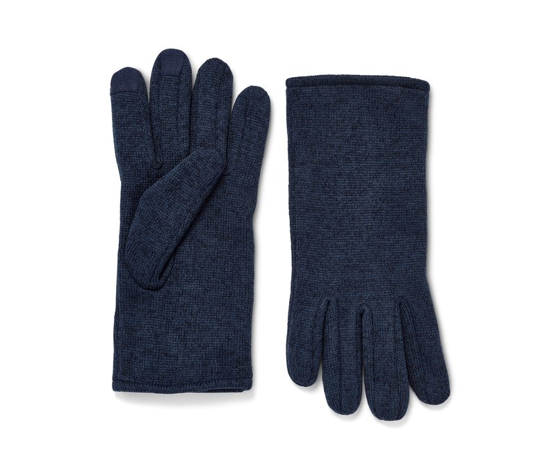 Tchibo - Strickfleece-Handschuhe - Unisex - Gr. 6,5 - dunkelblau
