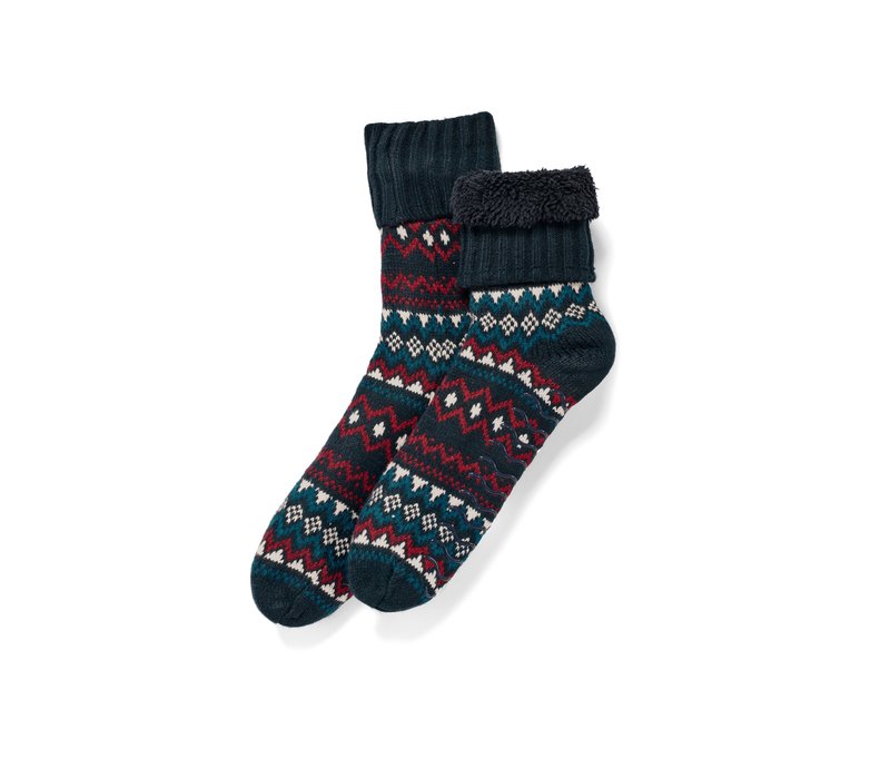 Tchibo - Hausschuhsocken - Unisex - Gr. 41-43 - weiß/print