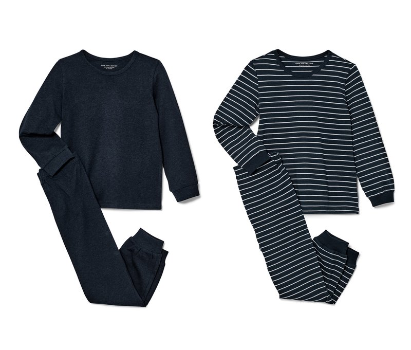 Tchibo - 2 Kinder-Pyjamas - Unisex - Gr. 98/104 - dunkelblau