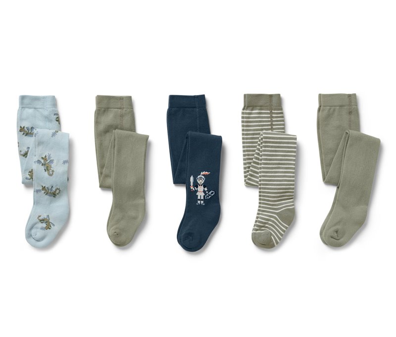 Tchibo - 5 Kinder-Strumpfhosen - Unisex - Gr. 110/116 - hellblau