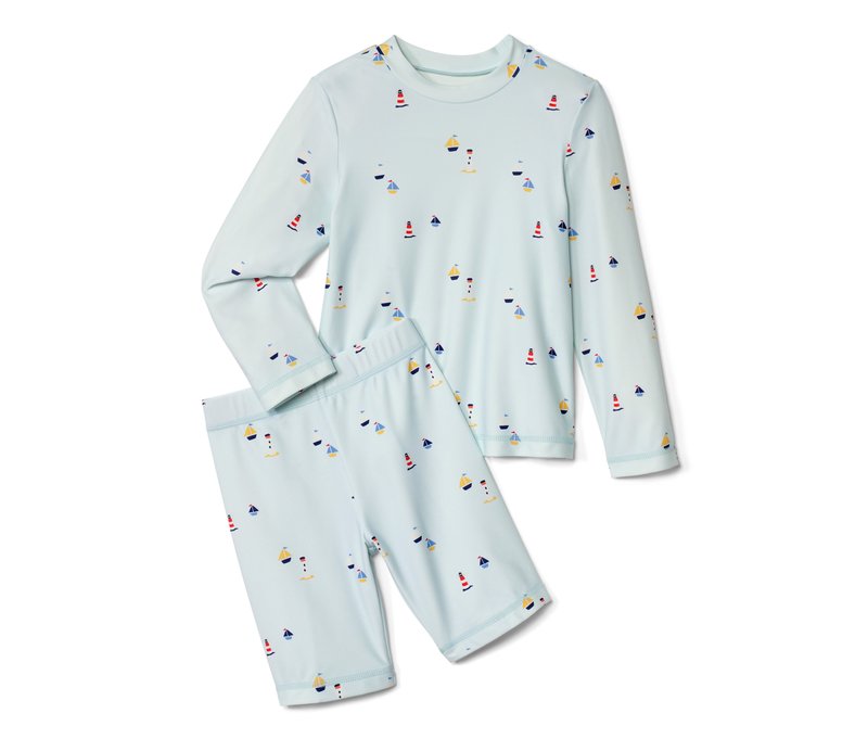 Tchibo - Kinder-Kombi mit UV-Schutzfaktor 80 - Unisex - Gr. 98/104 - hellblau/print