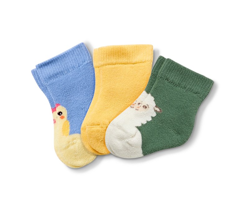 Tchibo - 3 Paar Frottier-Babysocken - Unisex - Gr. 16-18 - blau