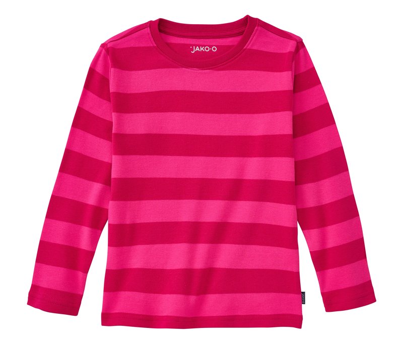 Tchibo - Jako-O Streifenshirt - Unisex - Gr. 104/110 - pink/gestreift