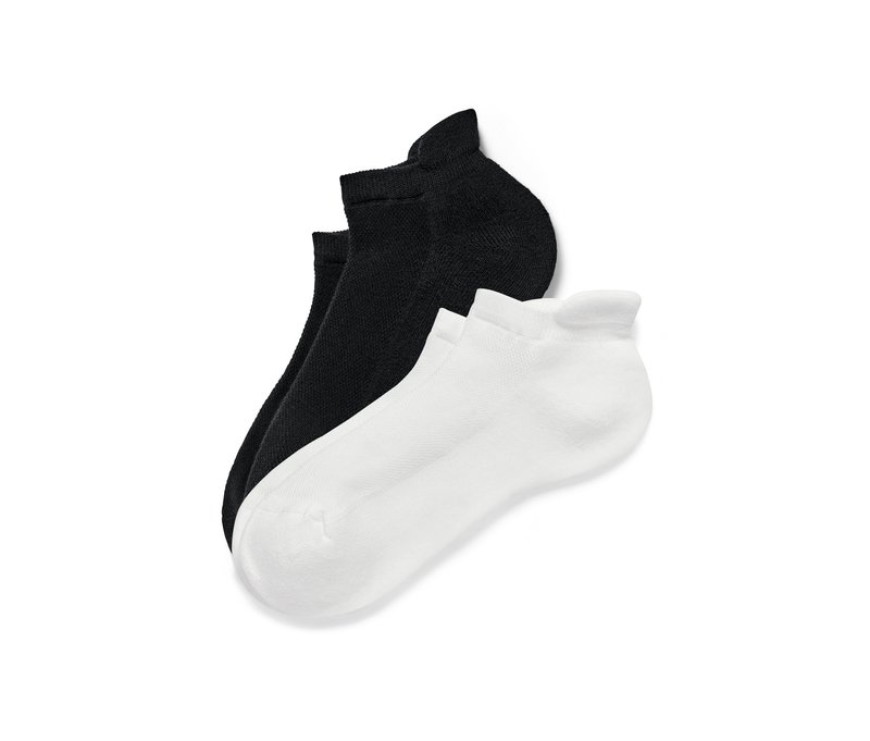 Tchibo - 2 Paar Sport-Sneakersocken - Unisex - Gr. 35-38 - schwarz