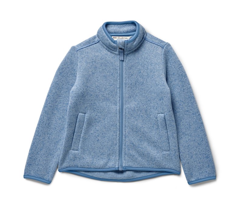 Tchibo - Kinder-Strickfleecejacke - Unisex - Gr. 122/128 - blau