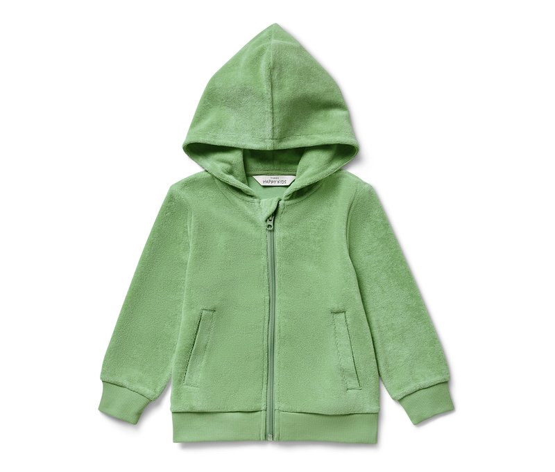 Tchibo - Kinder-Frottier-Jacke - Unisex - Gr. 122/128 - grün