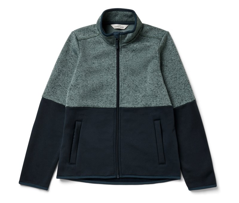 Tchibo - Kinder-Hybrid-Strickfleecejacke - Unisex - Gr. 170/176 - dunkelblau