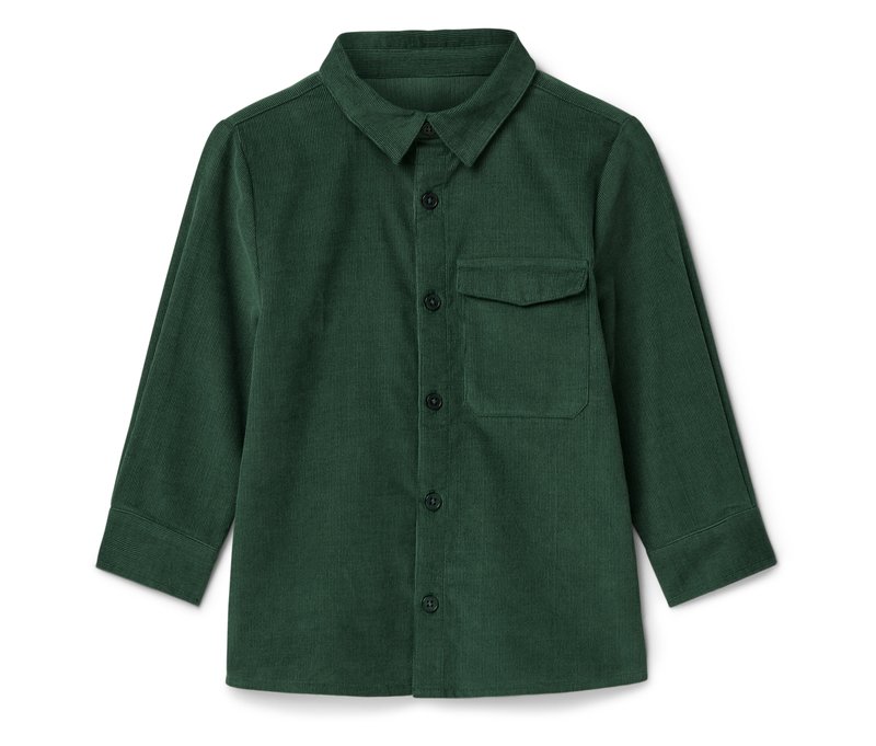 Tchibo - Kinder-Cordhemd - Unisex - Gr. 86/92 - grün