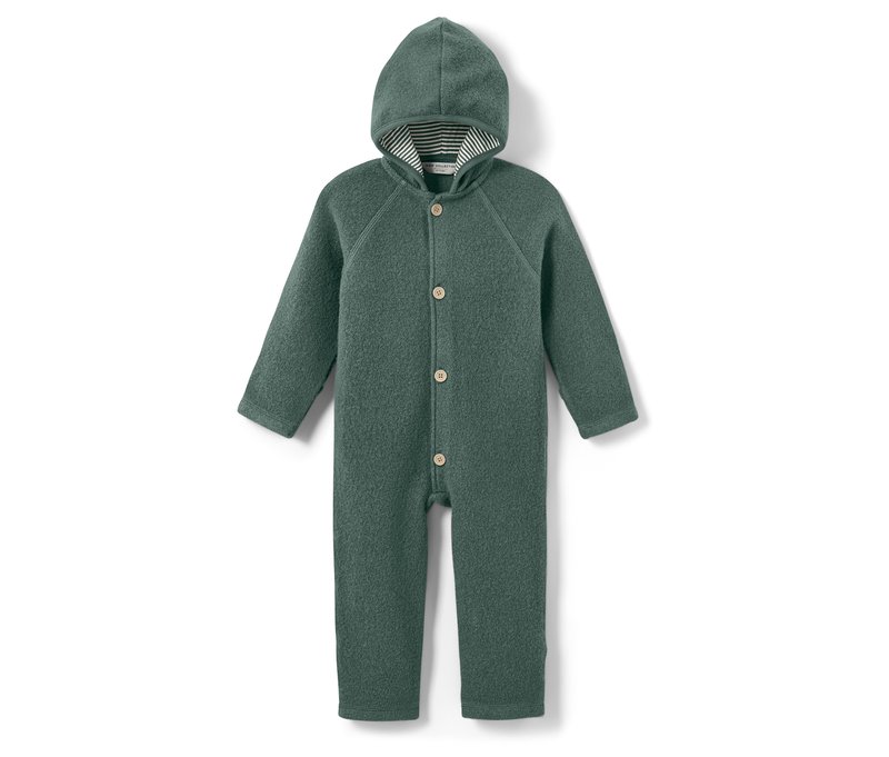 Tchibo - Baby-Walkoverall mit Merinowolle - Baby - Gr. 50/56 - dunkelgrün