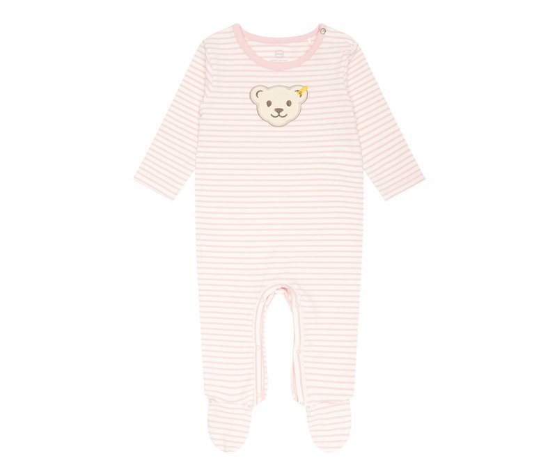 Steiff Baby-Strampler - Baby - Gr. 74 - rosa/gestreift