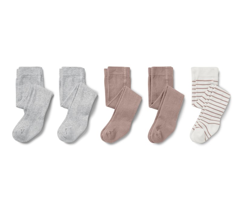 Tchibo - 5 Paar Baby-Strumpfhosen - Baby - Gr. 98/104 - hellbraun/gestreift