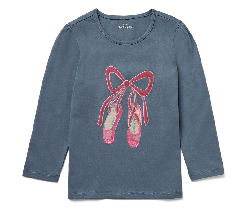 Tchibo - Kinder-Langarmshirt mit Puffärmeln - Baby - Gr. 86/92 - blau