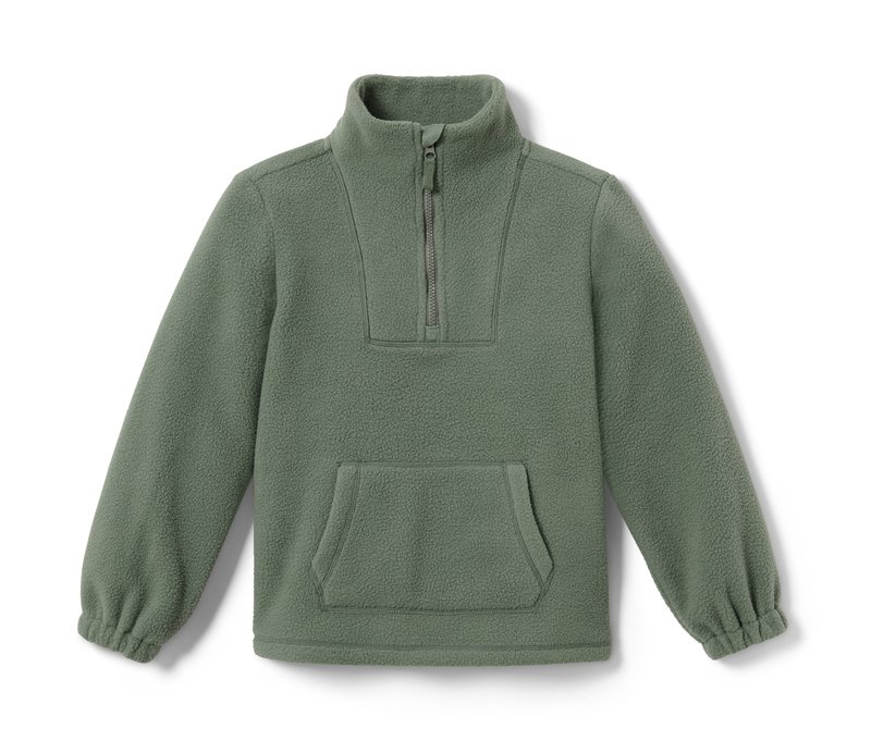 Tchibo - Kuschelfleece-Sweatshirt - Kinder - Gr. 134/140 - olivgrün