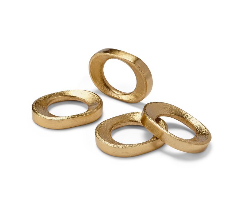 Tchibo - 4 Serviettenringe - gold