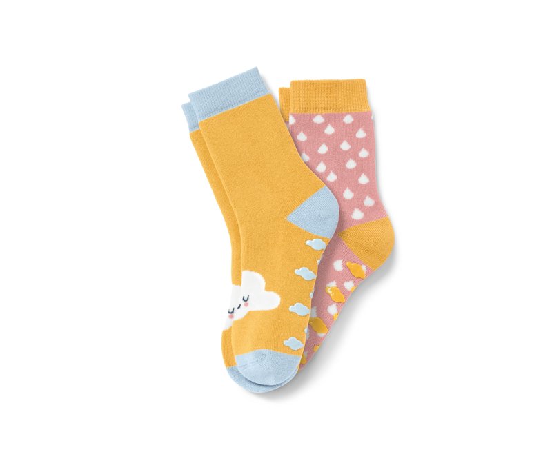 Tchibo - 2 Paar Kleinkind-Antirutsch-Socken - Mädchen - Gr. 35-38 - hellblau