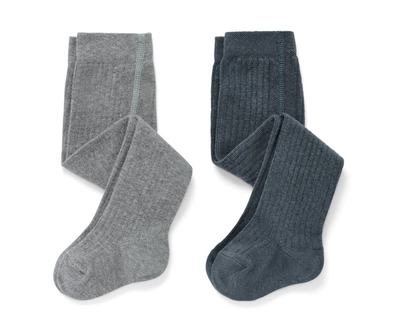 Tchibo - 2 Paar Baby-Strumpfhosen - Kinder - Gr. 110/116 - blau