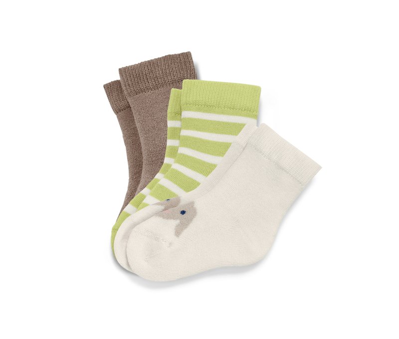 Tchibo - 3 Paar Babysocken - Baby - Gr. 23-26 - weiß