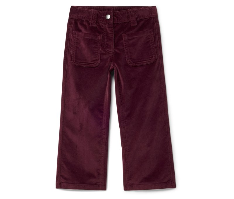 Tchibo - Kinder-Samthose - Mädchen - Gr. 110 - dunkelrot