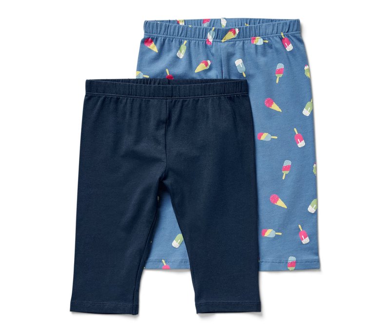 Tchibo - 2 ¾-Kinder-Leggings - Baby - Gr. 50/56 - dunkelblau