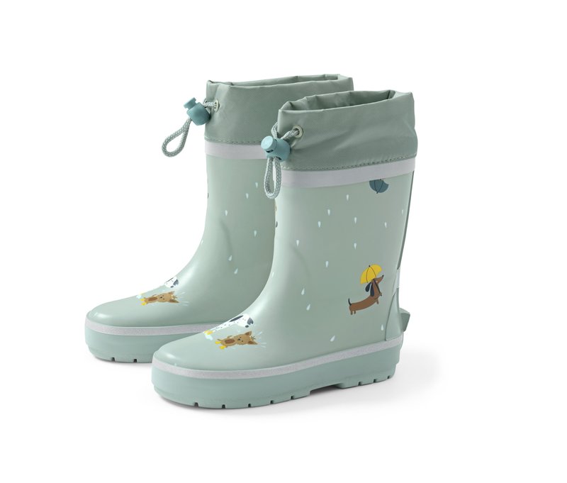 Tchibo - Gummistiefel - Kinder - Gr. 34-35 - grün/print