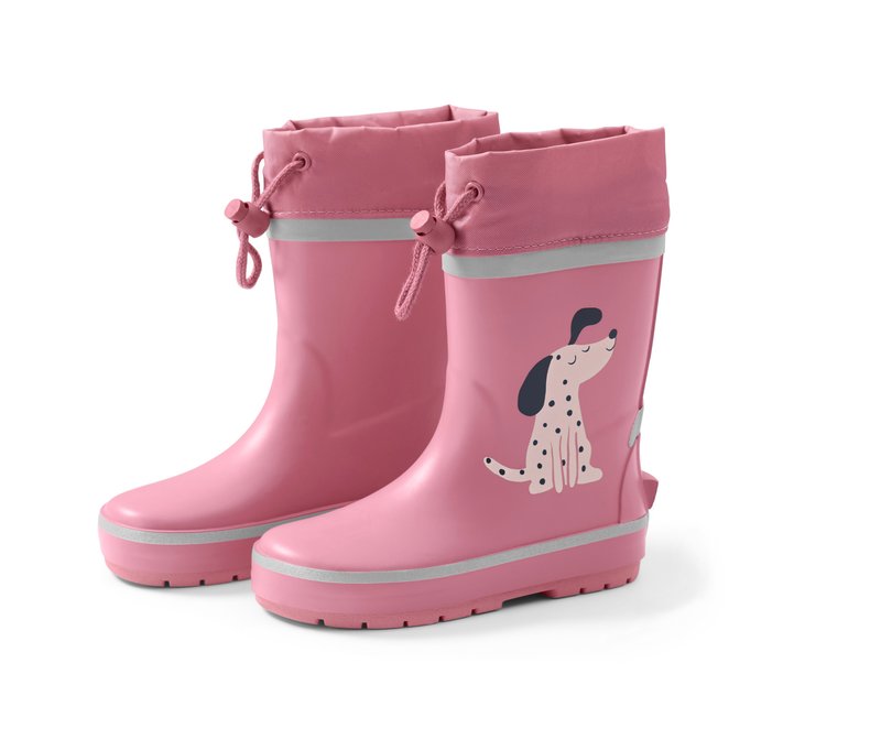 Tchibo - Gummistiefel - Gr. 22-23 - dunkelrosa/print
